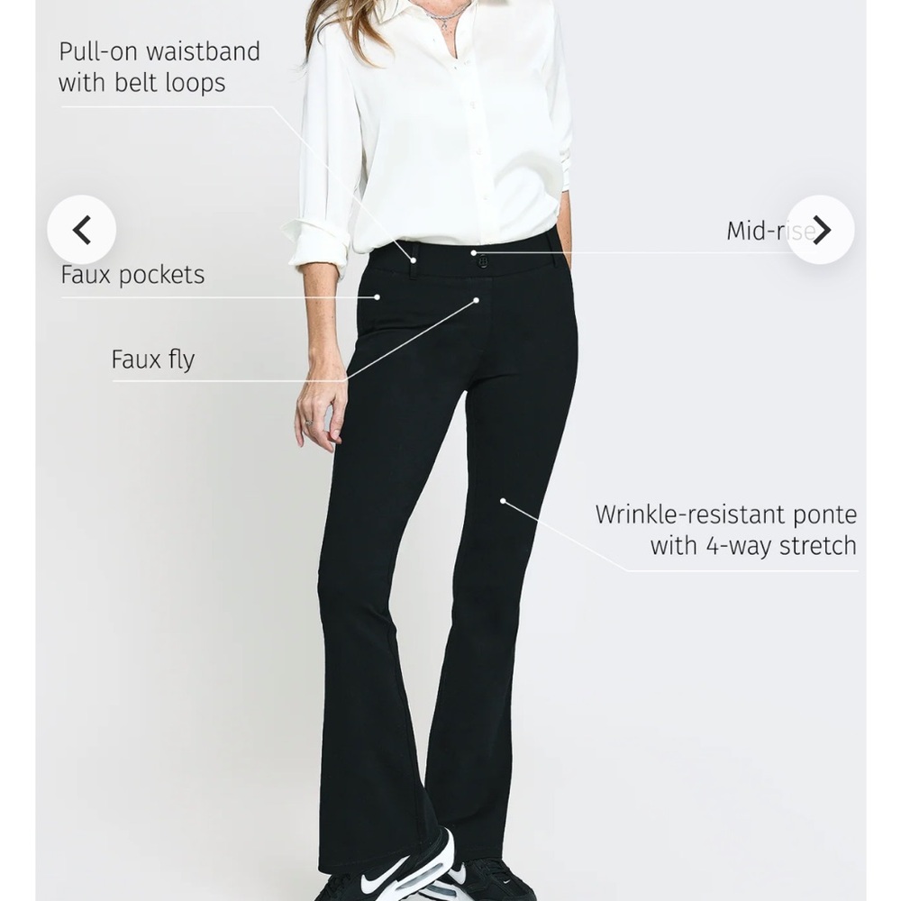Betabrand Classic Dress Yoga Pant bootcut - Picture 5 of 5